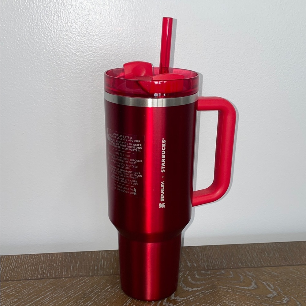Starbucks + Stanley NWT 40oz Stainless Steel Cup with Handle and Straw